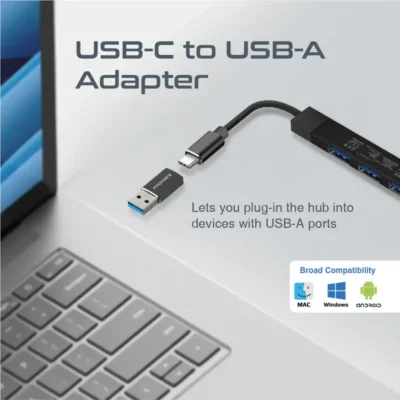 Promate USB-C Hub with 4 USB Ports