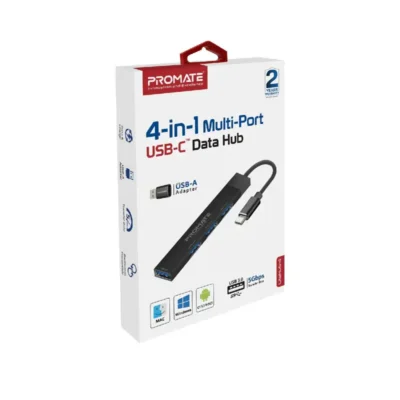 Promate USB-C Hub with 4 USB Ports