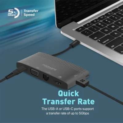 Promate 6-in-1 USB-C Hub