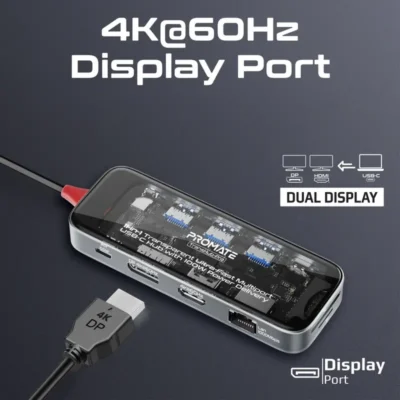 Promate 11-in-1 Transparent USB-C Hub