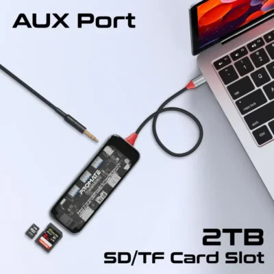 Promate 11-in-1 Transparent USB-C Hub
